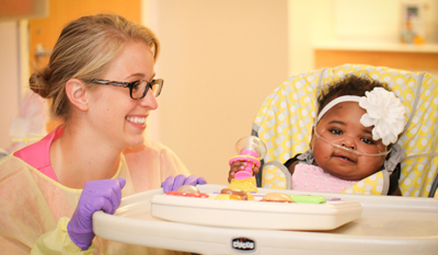 Child Life specialist with patient