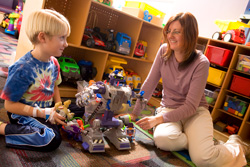 Pediatric patient in playroom