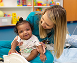 Child Life specialist with patient